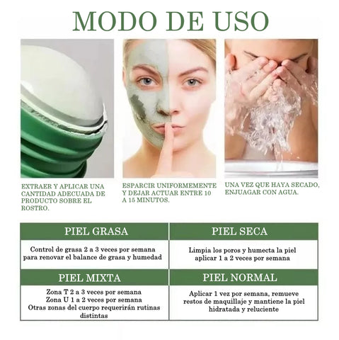 Image of Green Mask ™ - Mascarilla Facial en Barra Té Verde Limpieza Profunda