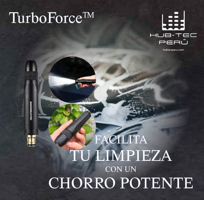 TurboForce ™ - Boquilla a Presión para Mangueras Chorro Súper Potente 400% Más Veloz